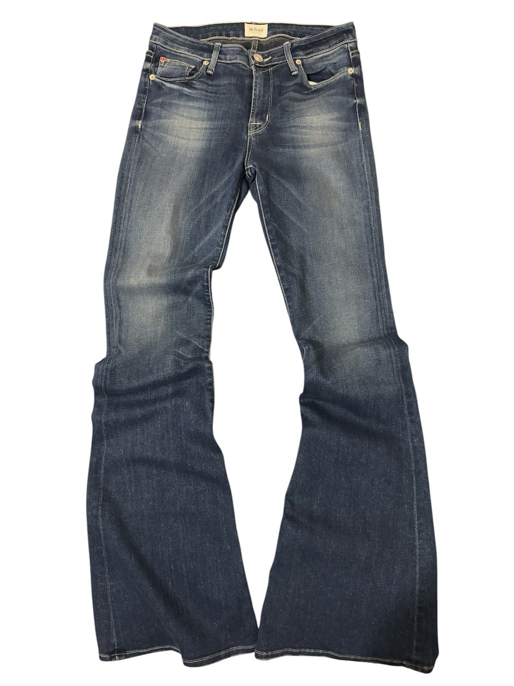 Hudson Jeans Dark Blue Flare Jeans‎ with Faded Detail